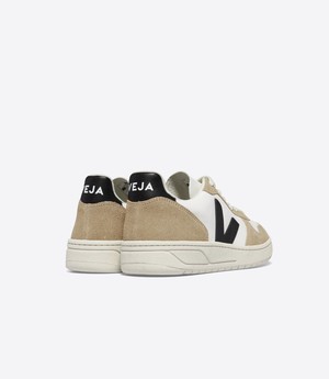 Veja V-10 Chromefree Leather White Black Sahara from The Blind Spot