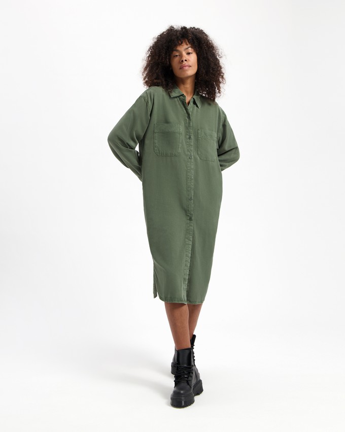 Kuyichi Jurk Sadie Dress Moss Green from The Blind Spot