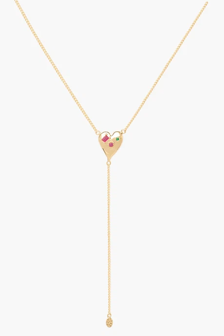 Colorful Heart Ketting Goud (40 cm) from The Blind Spot