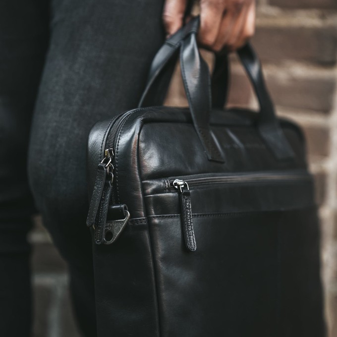 Leather Laptop Bag Black Verona - The Chesterfield Brand from The Chesterfield Brand