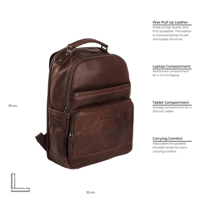 Leather Backpack Brown Austin - The Chesterfield Brand from The Chesterfield Brand