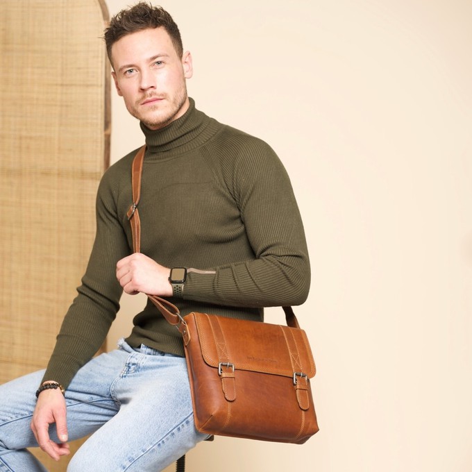 Leather Shoulder Bag Cognac Matera - The Chesterfield Brand from The Chesterfield Brand