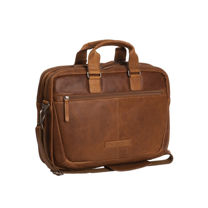 Leather Laptop Bag Cognac Seth - The Chesterfield Brand from The Chesterfield Brand