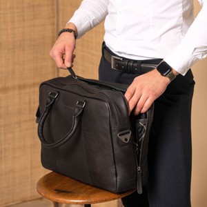 Leather Laptop Bag Black Boston - The Chesterfield Brand from The Chesterfield Brand