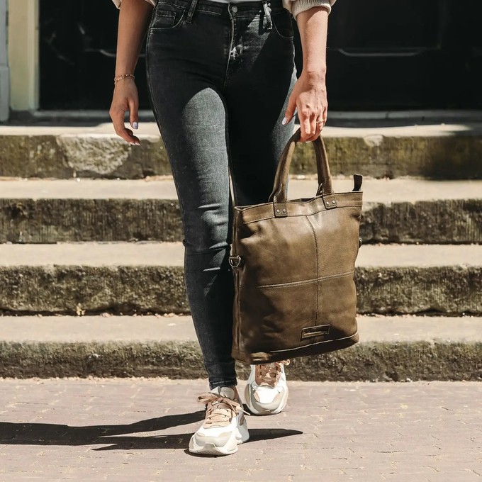 Leather Shopper Olive Green Ontario - The Chesterfield Brand from The Chesterfield Brand