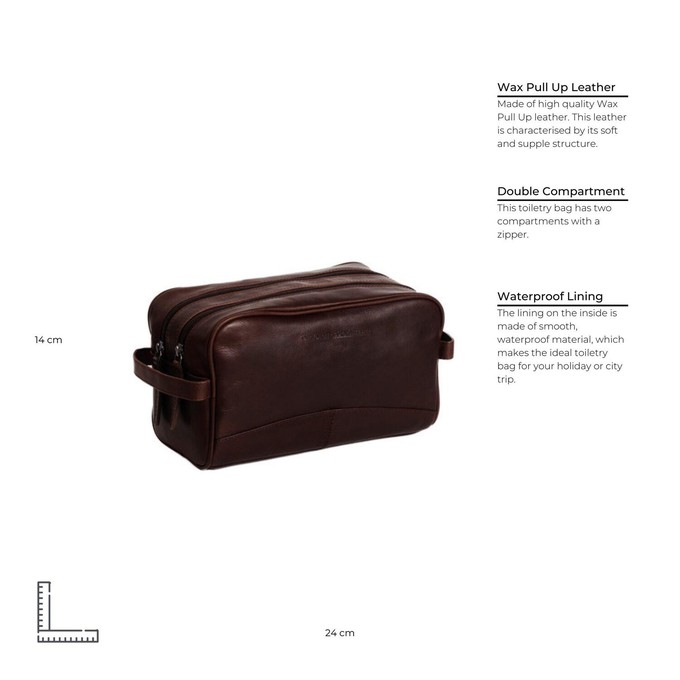 Leather Toiletry Bag Brown Stacey - The Chesterfield Brand from The Chesterfield Brand