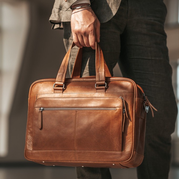 Leather Laptop Bag Cognac Singapore - The Chesterfield Brand from The Chesterfield Brand