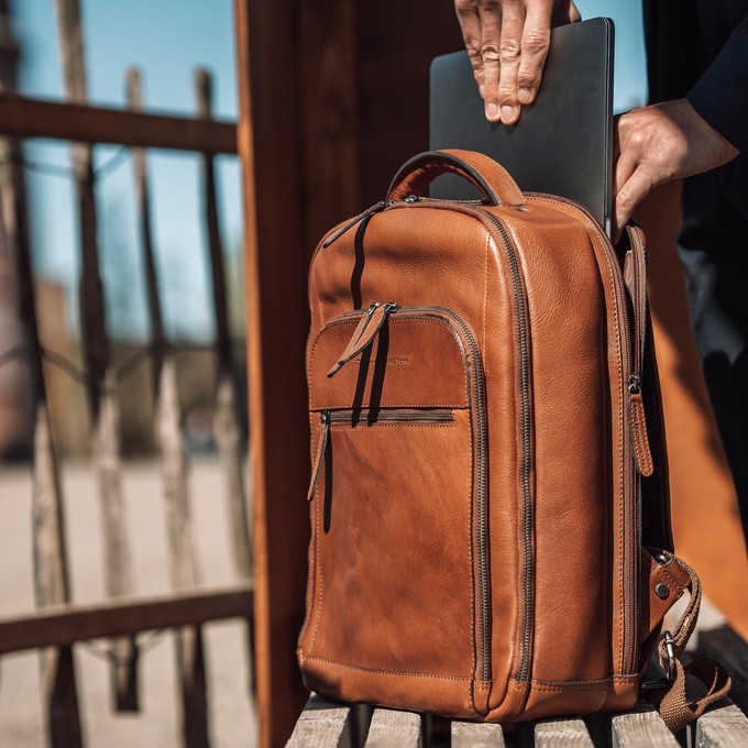 Leather Backpack Cognac Tokyo - The Chesterfield Brand from The Chesterfield Brand