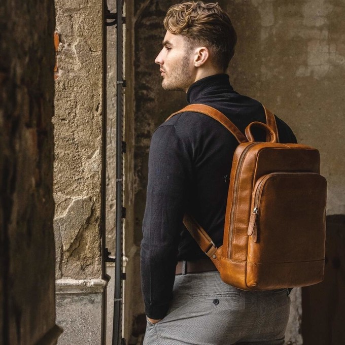 Leather Backpack Cognac Mack - The Chesterfield Brand from The Chesterfield Brand