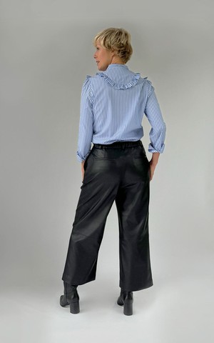 CHARLIE LEATHER WIDE LEG PANTS from The Make