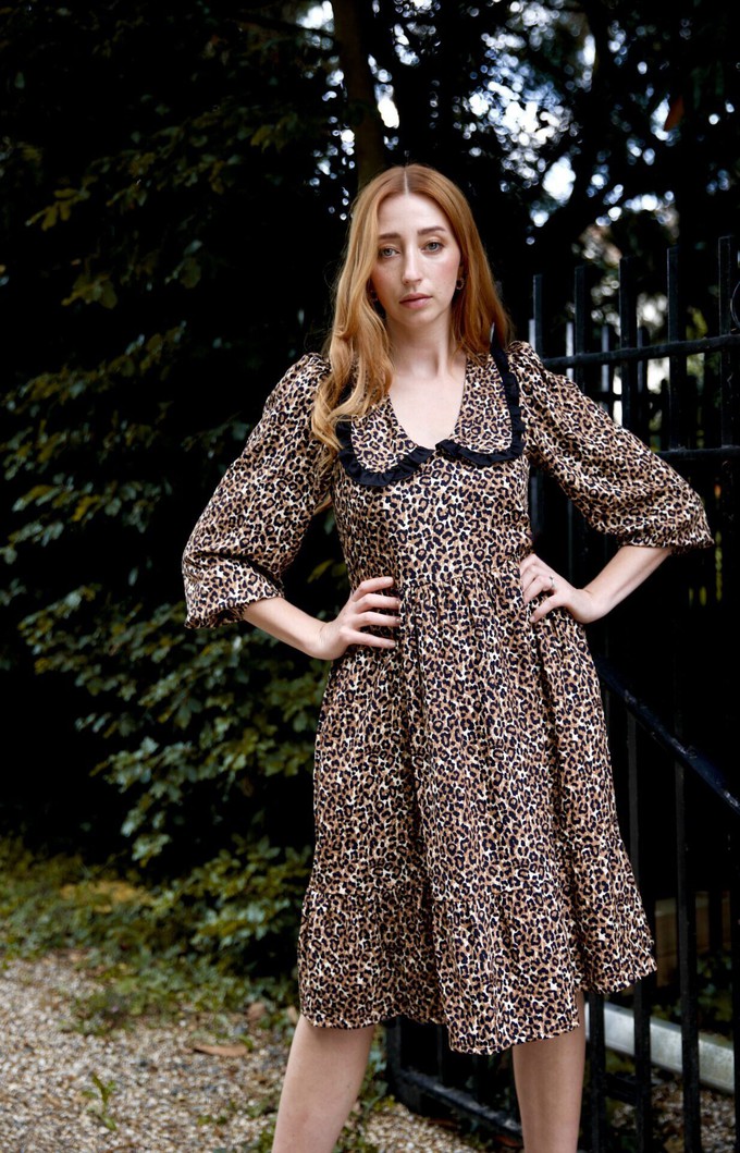 Trixie Leopard Print Collar Dress from Tilbea London