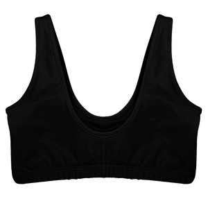 Jet Black Organic Cotton Soft Bra (Padded) from TIZZ & TONIC