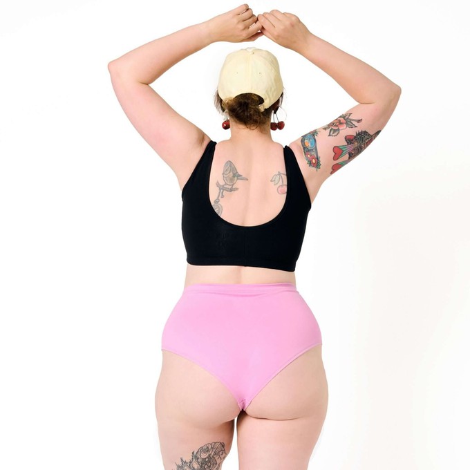 Bubblegum Organic Cotton Hi-Waist Panty from TIZZ & TONIC