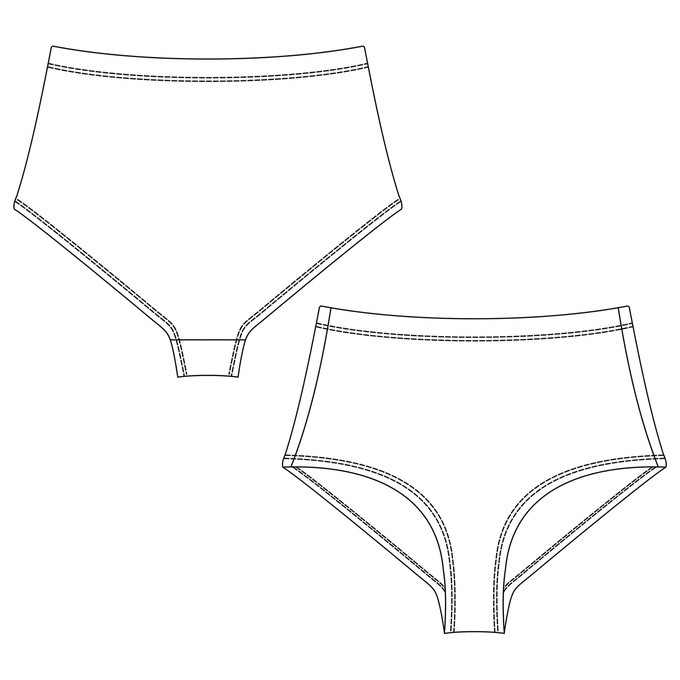 Doodle Hi-Waist Panty from TIZZ & TONIC