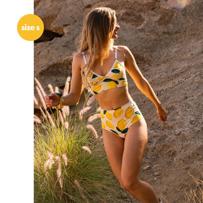 Lemon Cotton Hi-Waist Panty from TIZZ & TONIC