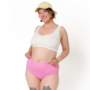 Bubblegum Organic Cotton Hi-Waist Panty from TIZZ & TONIC