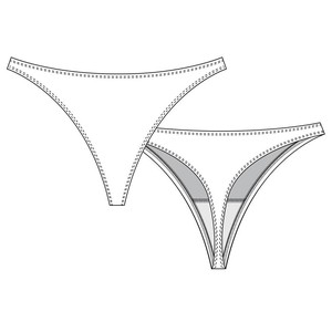 Aura Supima Cotton Tanga Panty from TIZZ & TONIC