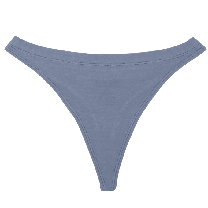 Foxy Grey Supima Cotton Tanga Panty from TIZZ & TONIC