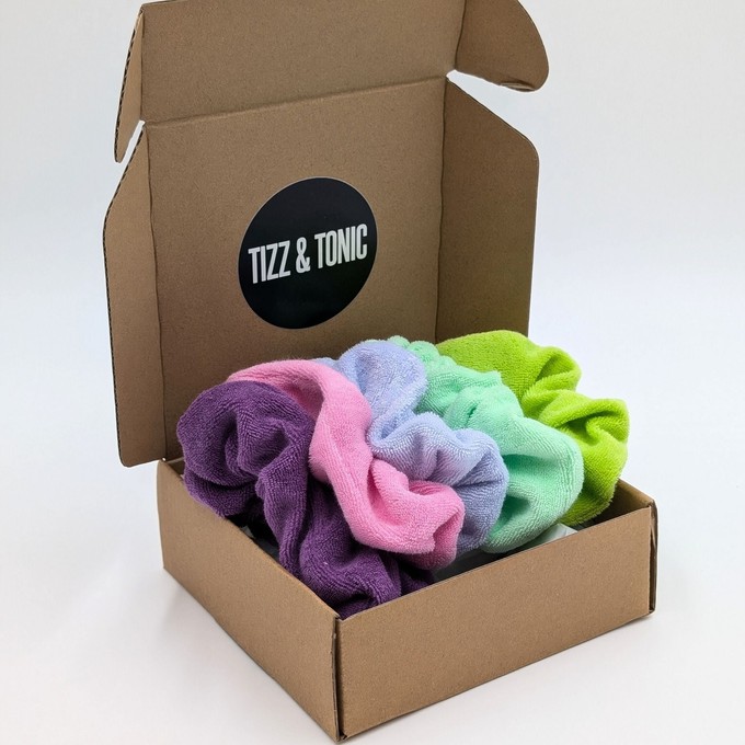 Velour Scrunchie 5-Peice Gift Box from TIZZ & TONIC