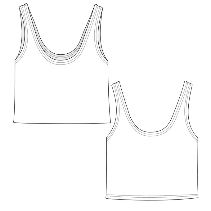 Everglade Organic Cotton Cropped Tank Top from TIZZ & TONIC