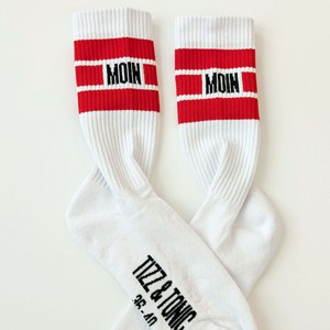 MOIN Unisex Recycled Tennis Socks (RED) from TIZZ & TONIC