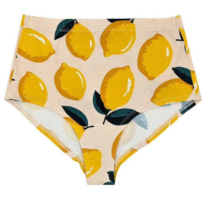 Lemon Cotton Hi-Waist Panty from TIZZ & TONIC