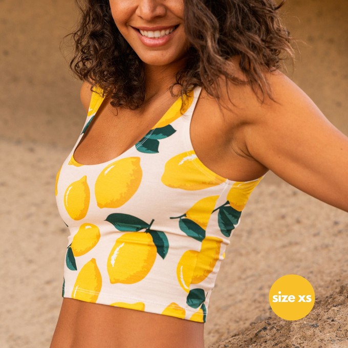 Lemon Cropped Tank Top from TIZZ & TONIC