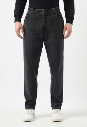 Re.Street Rebel | Schwarze High Rise Baggy-Jeans from Un Denim