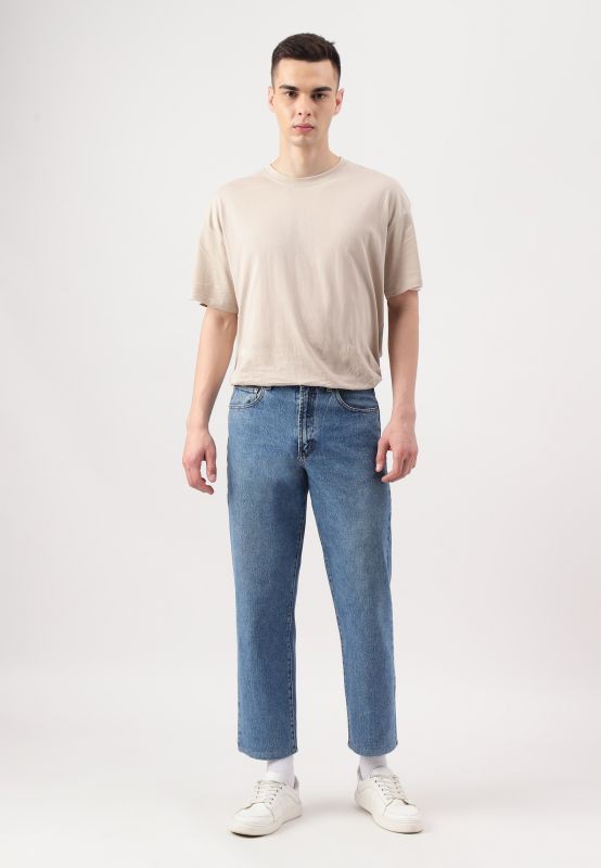 UnExcess Pledge | High Rise Baggy-Jeans in Mittelindigo from Un Denim