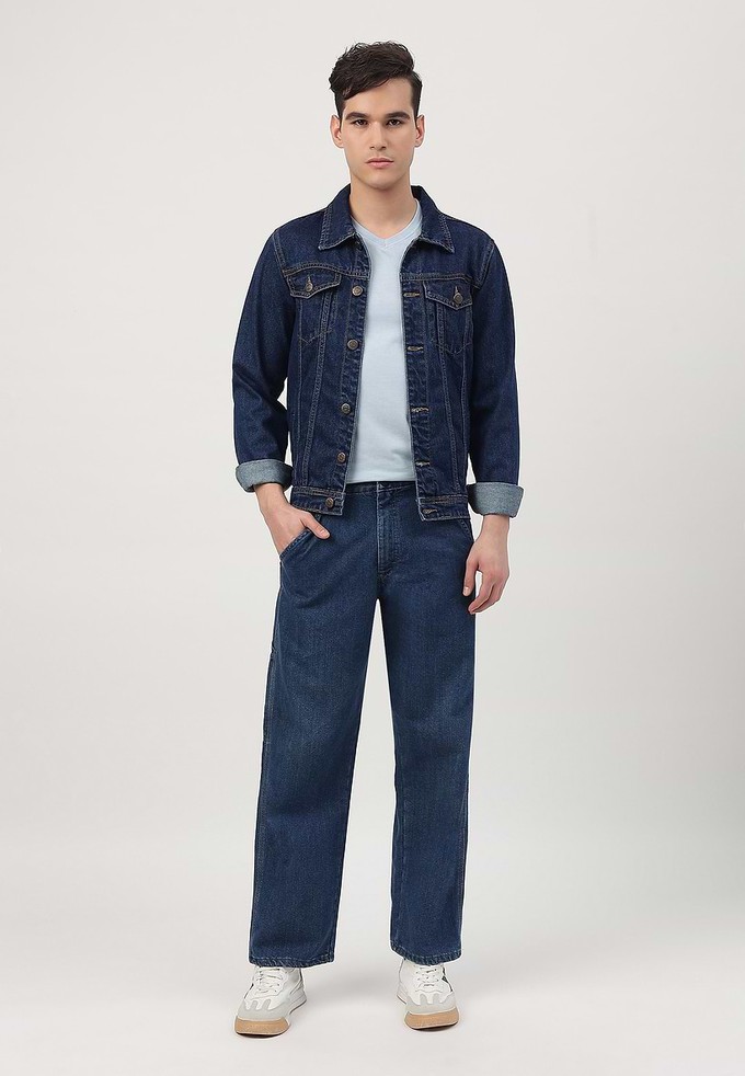 Re.Street Rebel | Hoch sitzende Jeans mit geradem Bein in dunklem Indigoblau from Un Denim