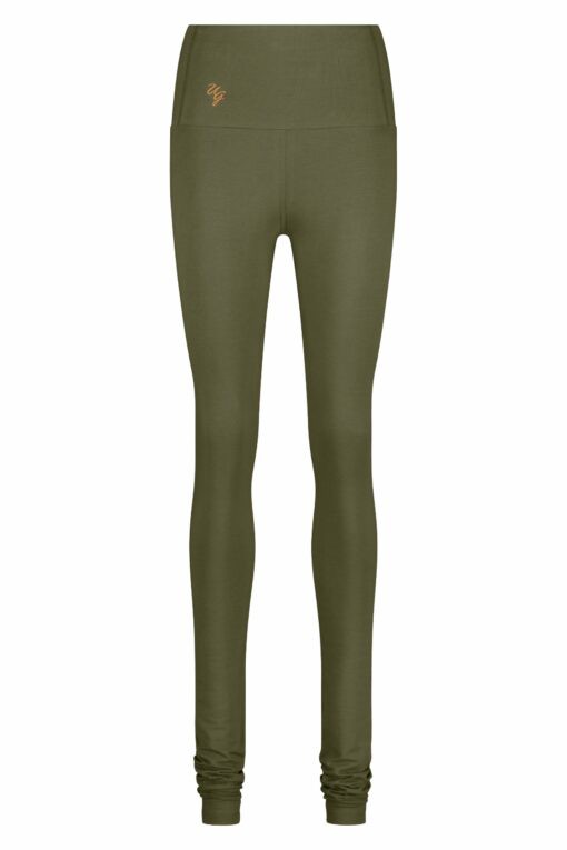 Gaia High Waist Yoga Legging  – Olive from Urban Goddess