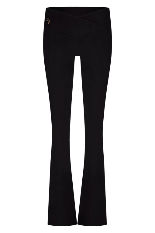 Aura Flared Yoga Sportbroek – Onyx Black from Urban Goddess