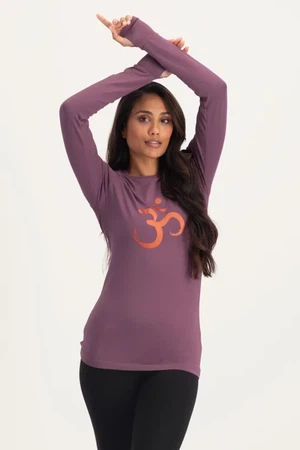 Karuna OM Yoga Longsleeve Shirt  – Mauve from Urban Goddess