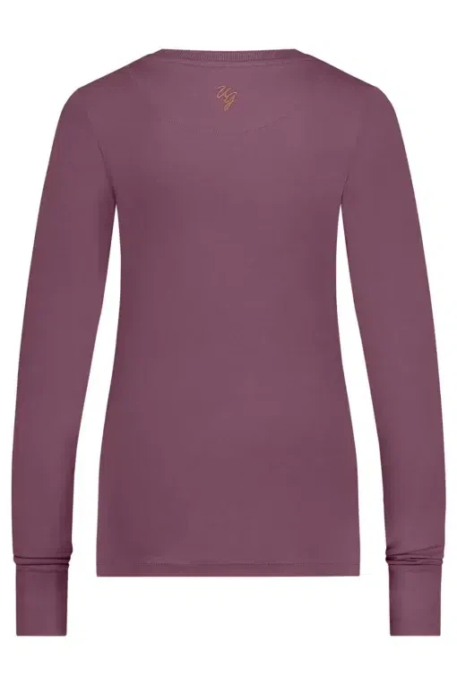 Karuna OM Yoga Longsleeve Shirt  – Mauve from Urban Goddess