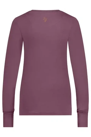 Karuna OM Yoga Longsleeve Shirt  – Mauve from Urban Goddess