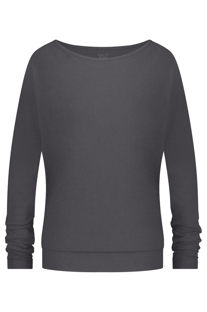 Budhi Longsleeve Yoga Shirt – Charcoal from Urban Goddess