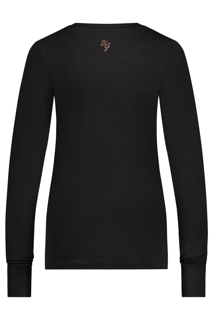 Karuna OM Yoga Longsleeve Shirt – Onyx Black from Urban Goddess