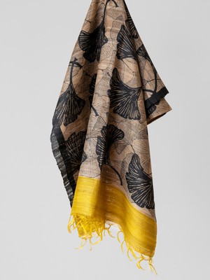 Tussar Silk Scarf Ora Black from Urban Medley