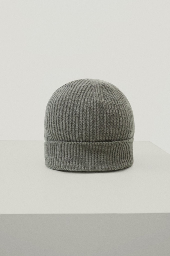 The Woolen Ribbed Beanie - Melange Dust Green from Urbankissed