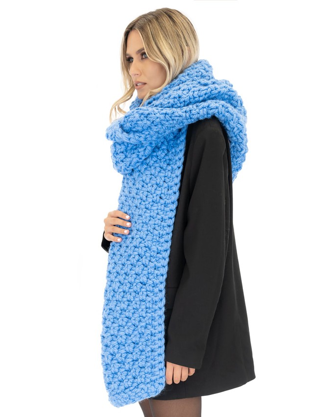 Blanket Chunky Scarf - Blue from Urbankissed