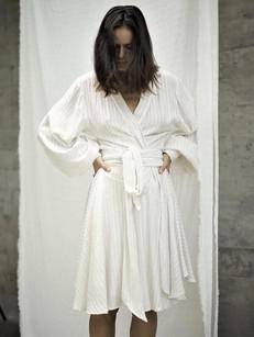 Wrap Wrap Dress in White - Sandy via Urbankissed