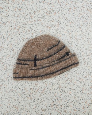 Raštų: Buckwheat & Blue Alpaca Wool Beanie from Urbankissed