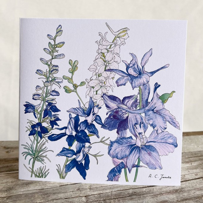 Delphinium Greeting Cards from Urbankissed