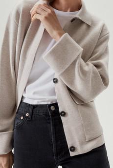 The Merino Wool Jacket - Greige via Urbankissed