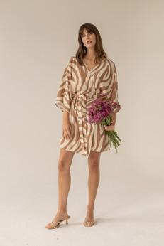 Pareo Dress Zebra Karmelowa via Urbankissed