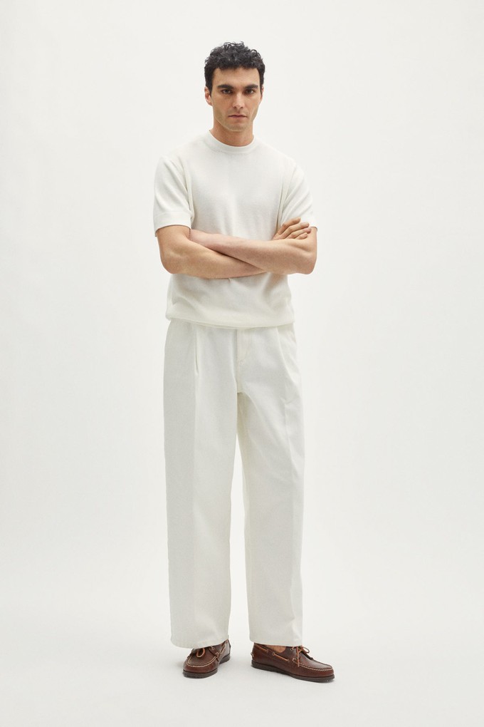 The Organic Cotton Ribbed T-shirt - Milk White from Urbankissed