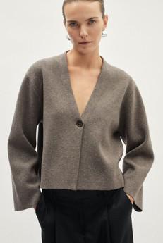 The Woolen Sleek Jacket - Taupe via Urbankissed