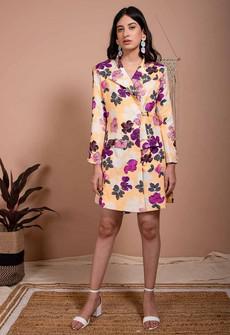 Blazer Dress - Lilac Flowers via Urbankissed