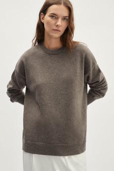 The Woolen Oversize Sweater - Taupe via Urbankissed