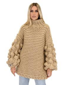 Bubble Sleeve Sweater - New Gold via Urbankissed